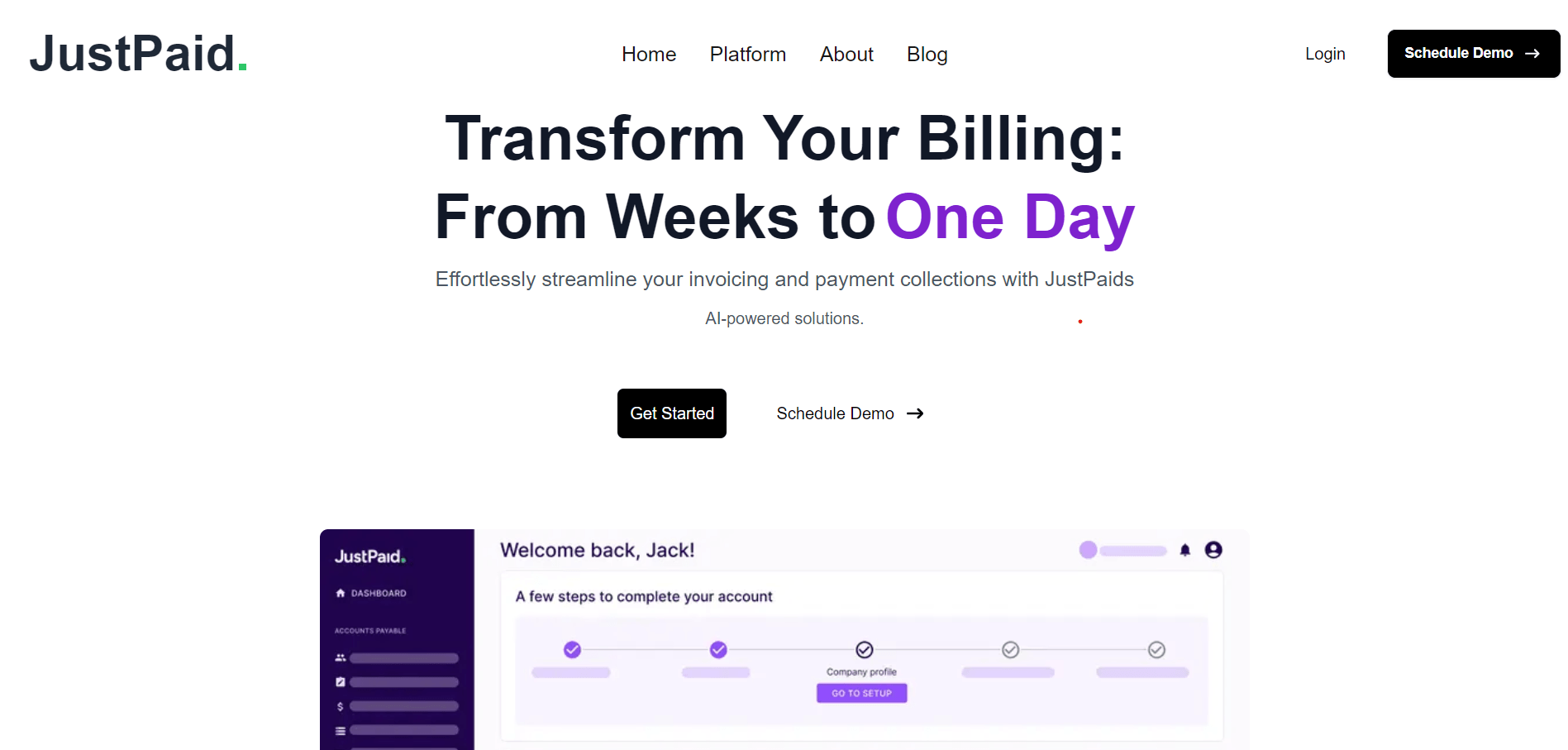 JustPaid Revenue Tracker